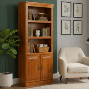 bufet tv kayu jati model minimalis modern