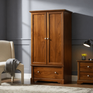 lemari pakaian kayu jati