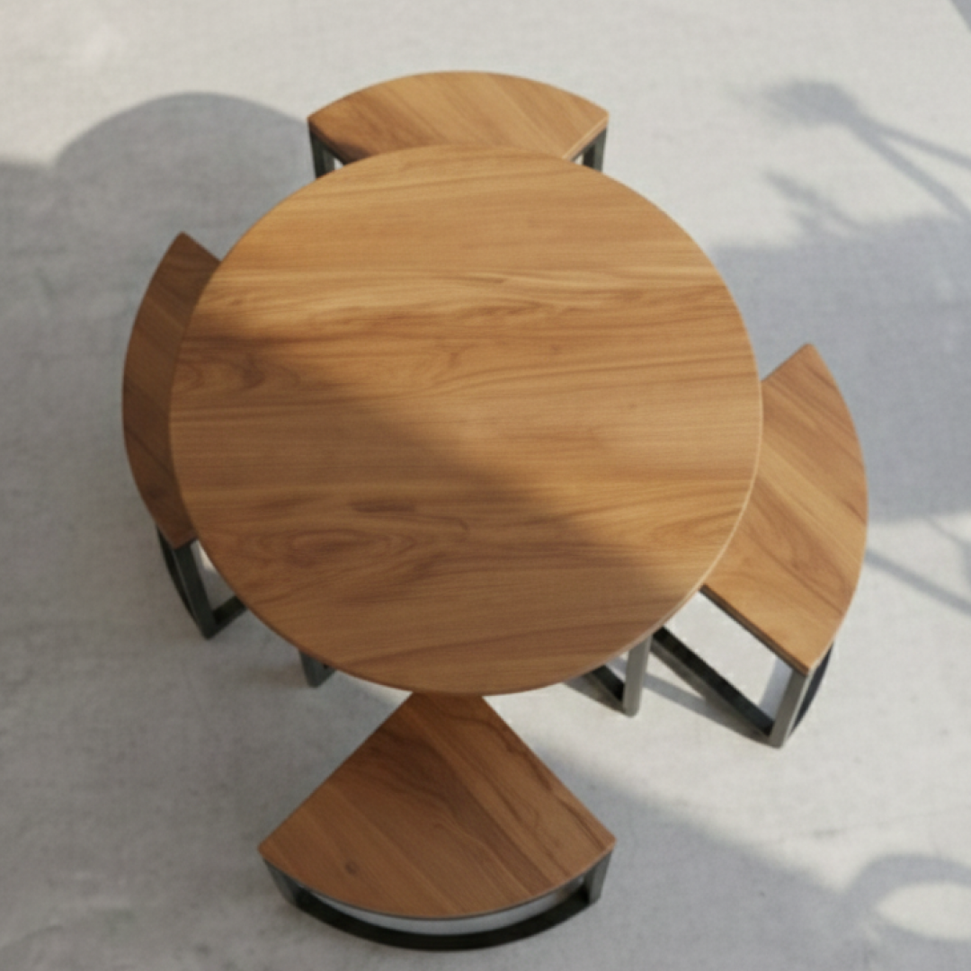 set kursi dan meja cafe kayu jati rangka besi set kursi dan meja cafe kayu jati rangka besi