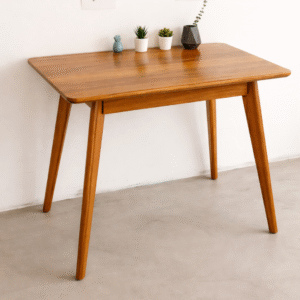 meja makan jati scandinavian minimalis